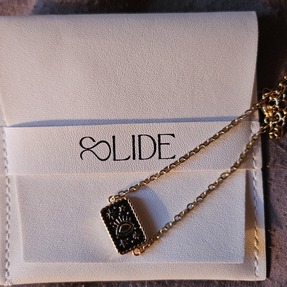 Gold and Black Eye Pendant Necklace